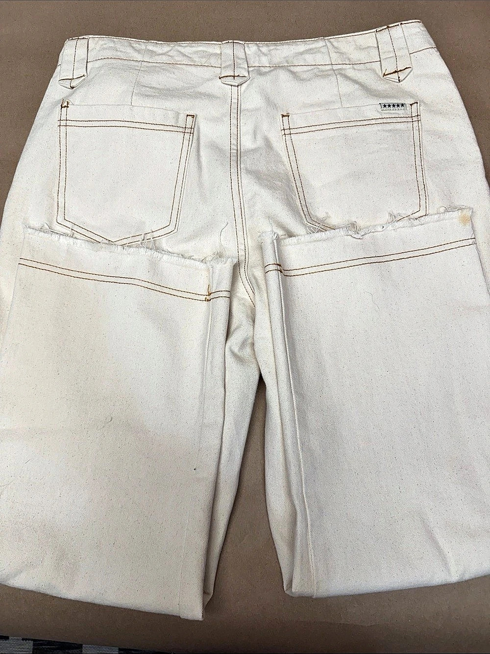 FiveStar General JLG Cream  Straight Leg Jeans Waist 022 - Picture 2 of 4